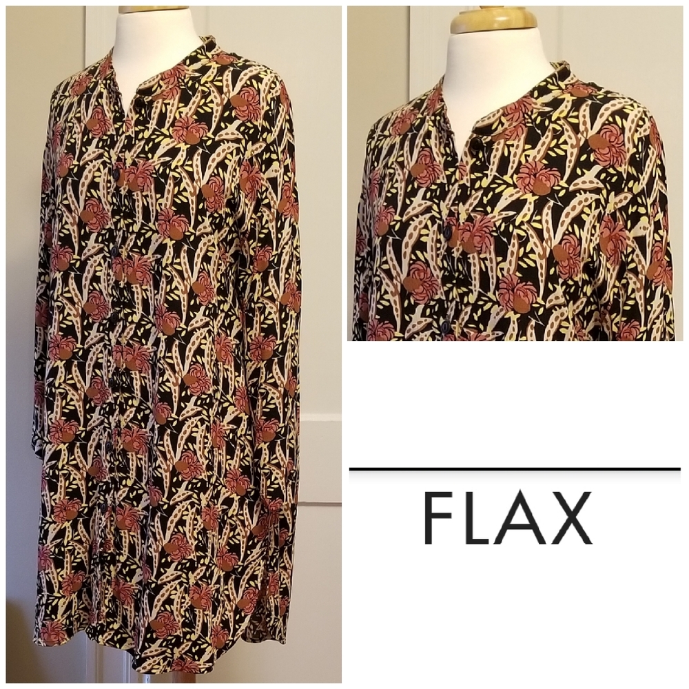 Flax rayon dress